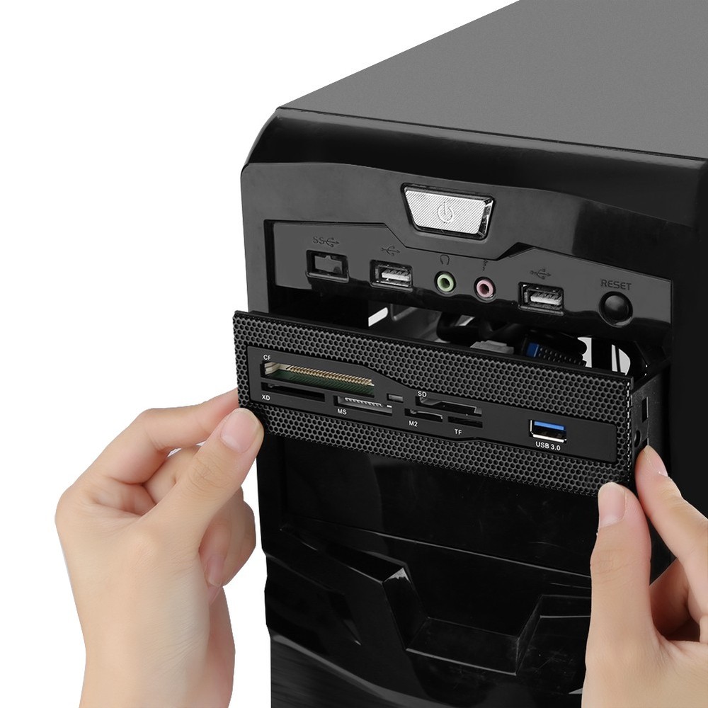 5.25 Media Dashboard Multifunctional USB Computer Front Panel Card Reader BEA