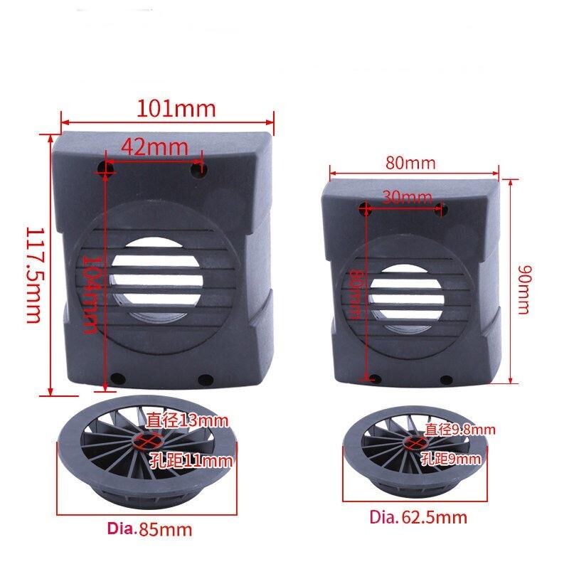 Round Type 800W Air Cooling Spindle Fans Plastic Material