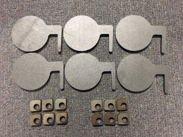 AR500 Steel Target Dueling Tree DIY Kit 6pc 6" x 1/4" Paddles with Tabs! USA!
