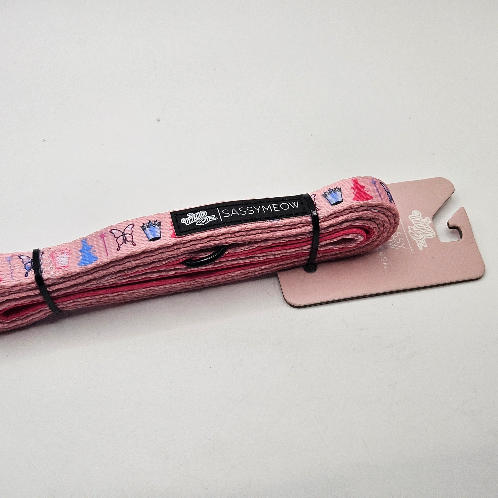 Sassy Meow Wizard of Oz Wicked Glinda Cat Leash Pink 6 ft Fabric NWT