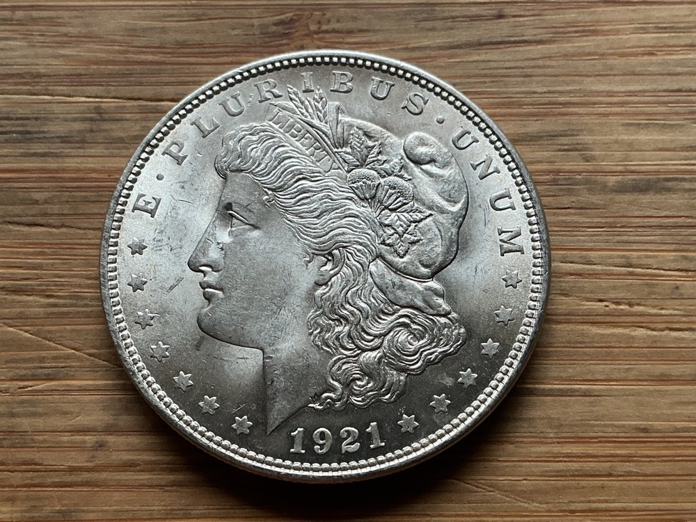 1921 Morgan Silver Dollar Uncirculated condition