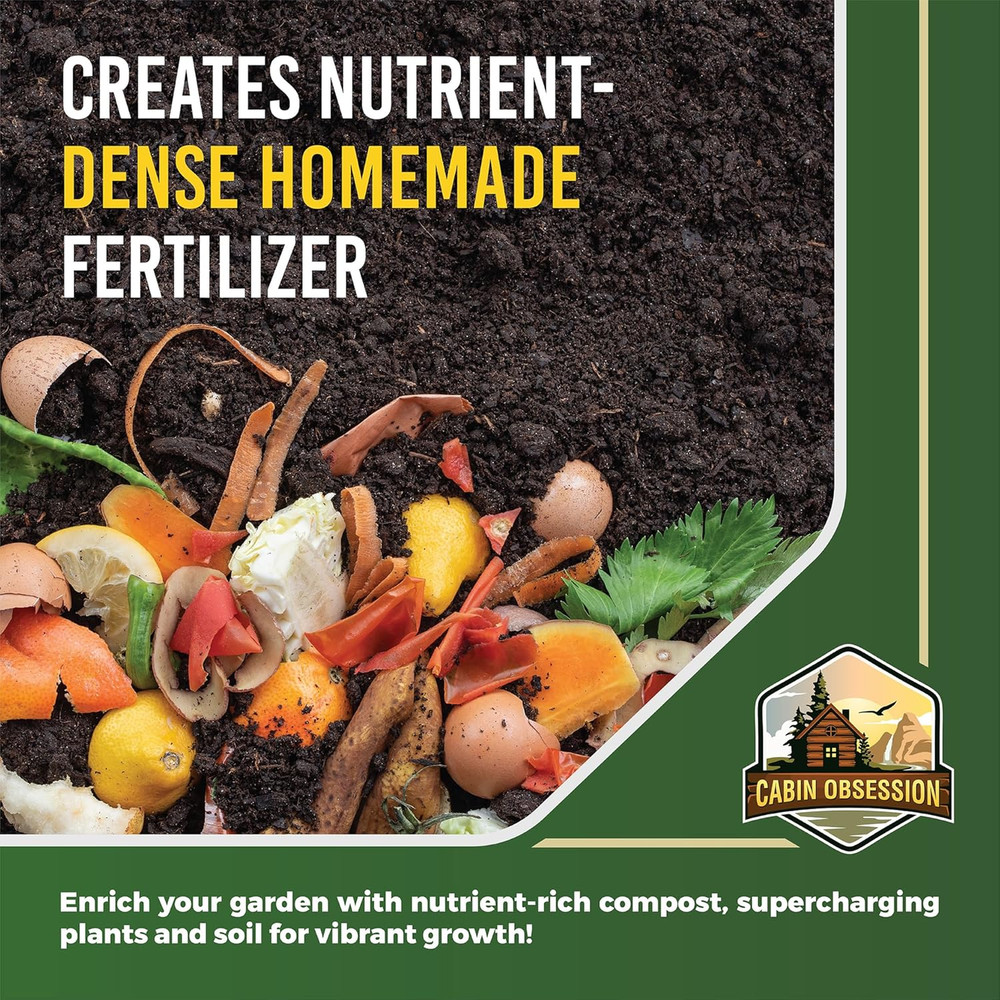 Compost Starter 100X Concentrated All Natural Compost Accelerator Countertop Bin