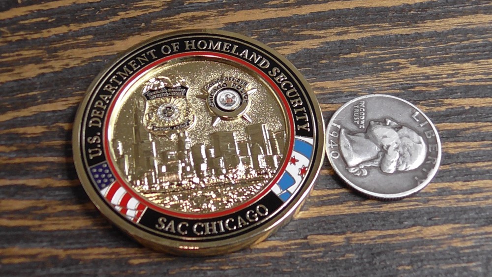 HSI SAC Chicago Gangs & Violent Crimes Task Force Challenge Coin #D690