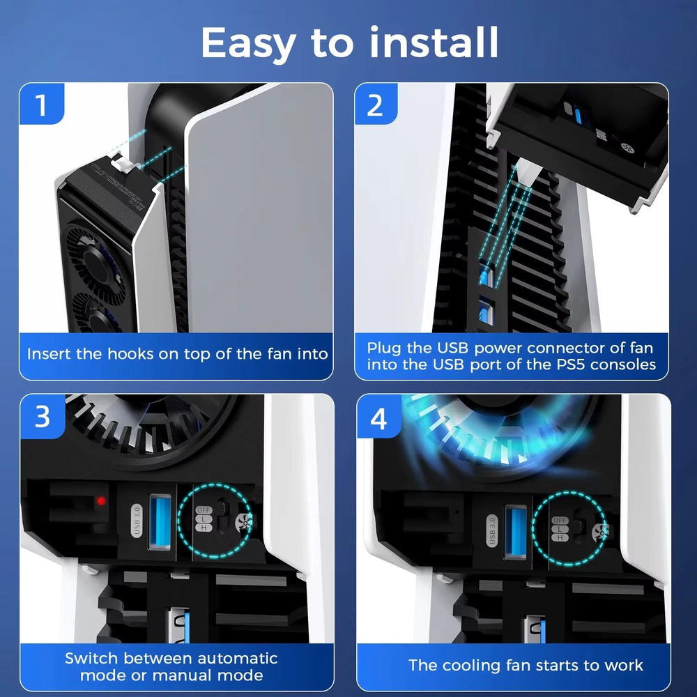 Console Cooling Fan / USB Hub Accessory
