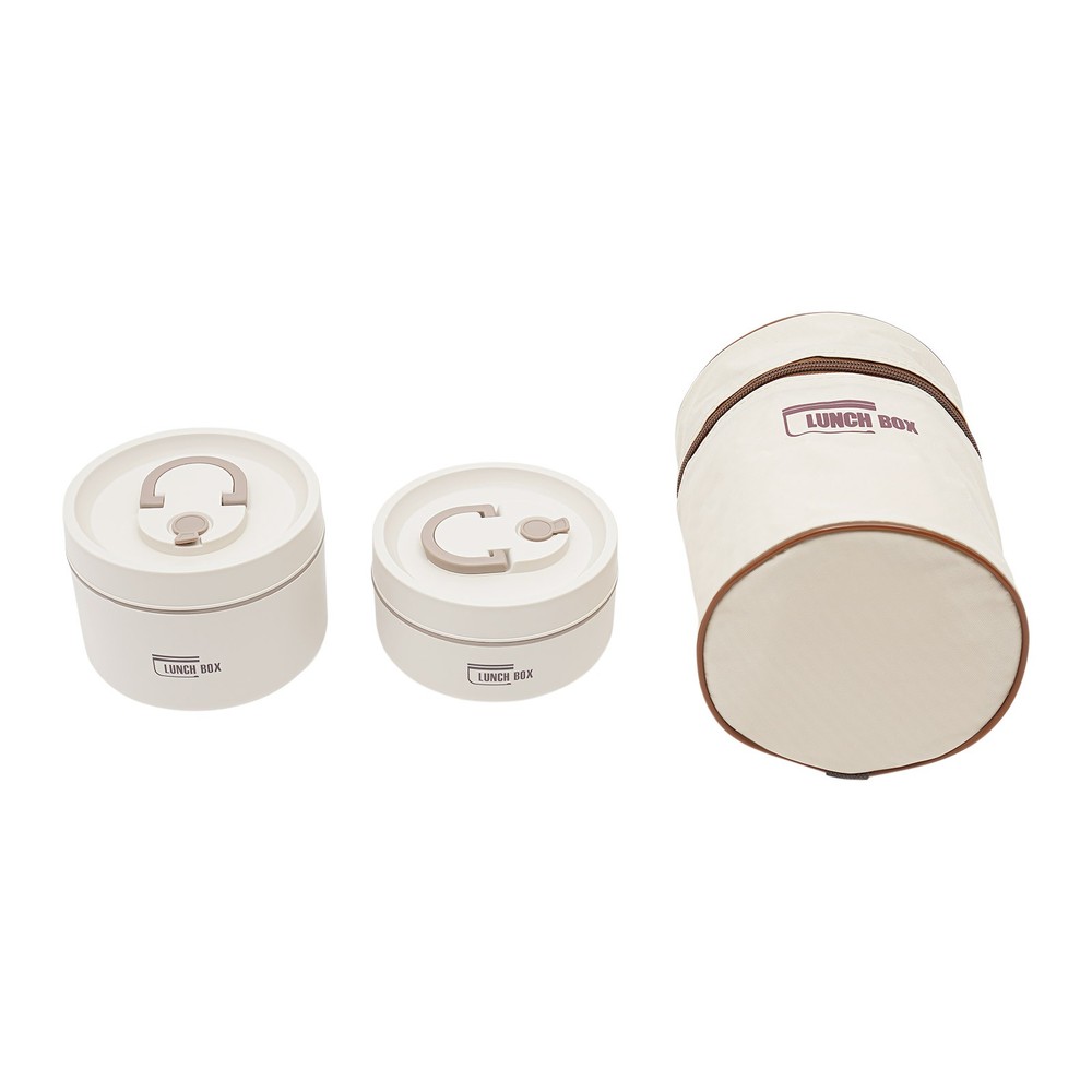 2PCS Stackable Lunch Boxes Lunch Container Set Off-White Food Storage Container