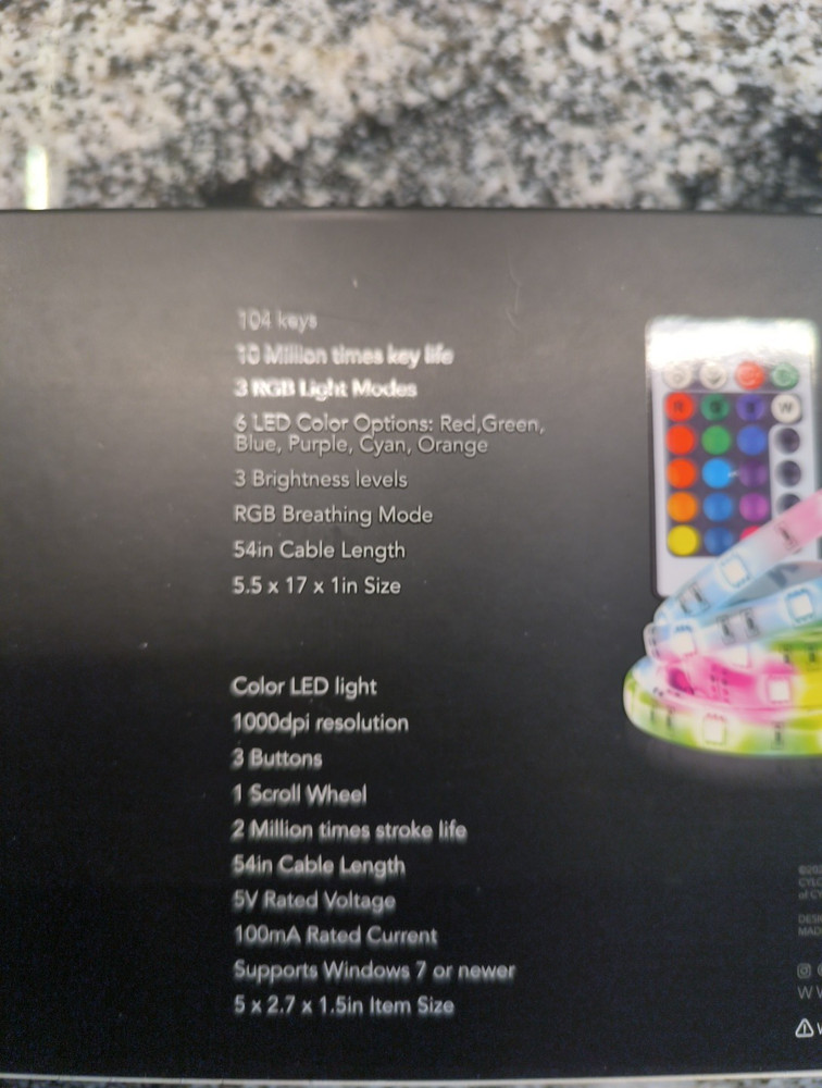 Gamer Pro Keyboard + Mouse + Light Strip