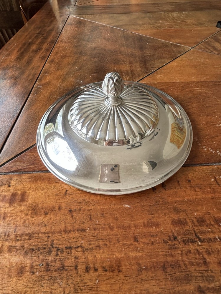 Vintage Silver Plated 8” Lid For Serving Dish
