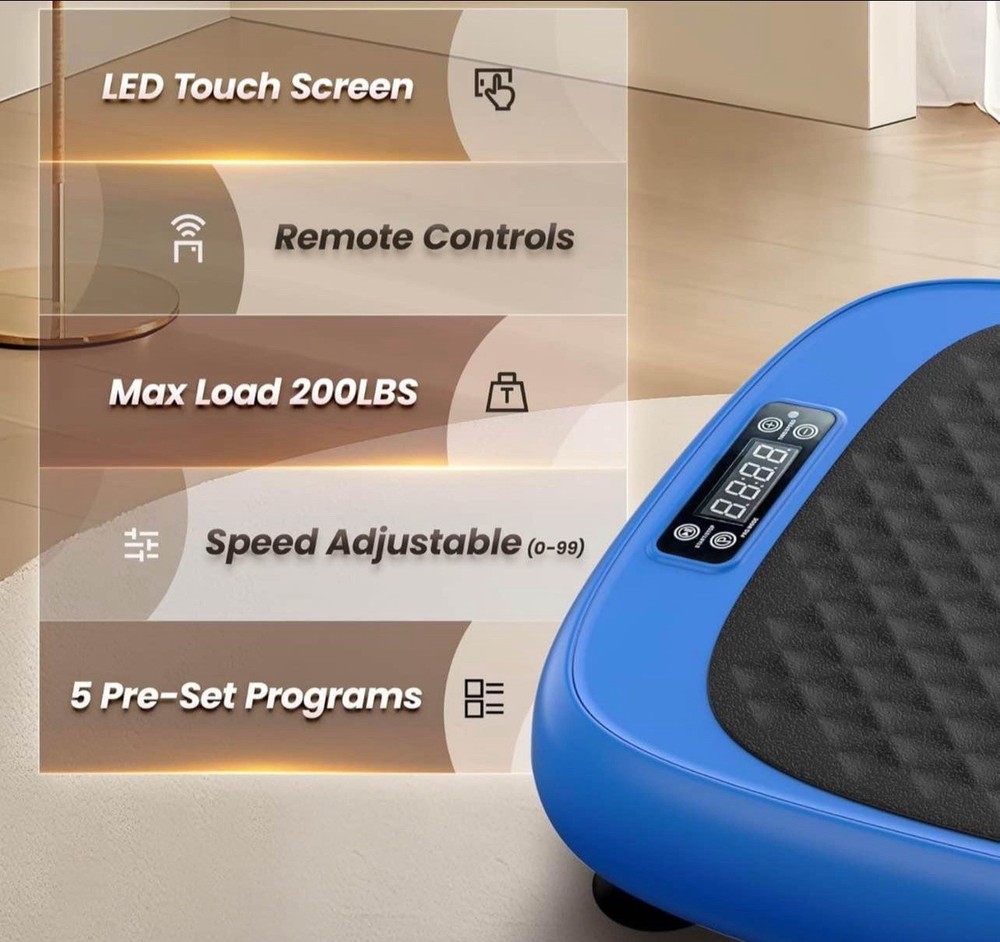 Mini Vibration Plate Exercise Machine, Lymphatic Drainage & Whole Body Workout