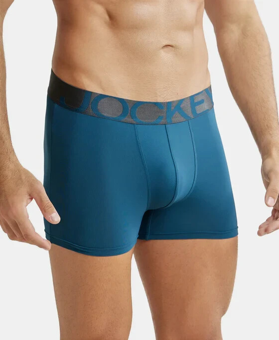 Jocky Men Tactel Microfiber Elastane Stretch solid Trunk with Moisture move IC28