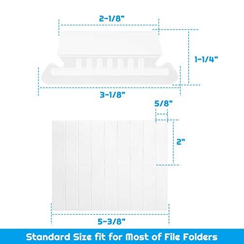 File Folder Tabs, 100 Sets Hanging File Folder Labels 2" Tabs and Inserts for