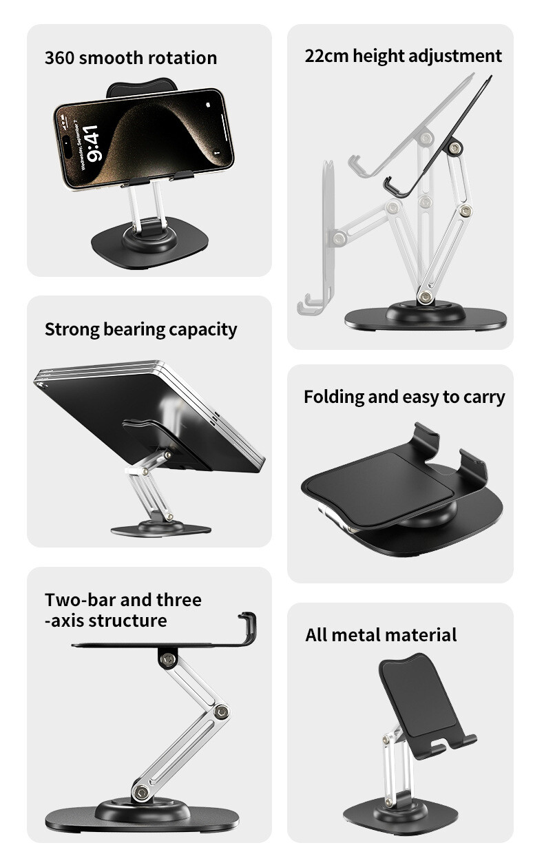 Adjustable Universal Tablet Stand Desk Holder Mount For Cell Phone iPad iPhone