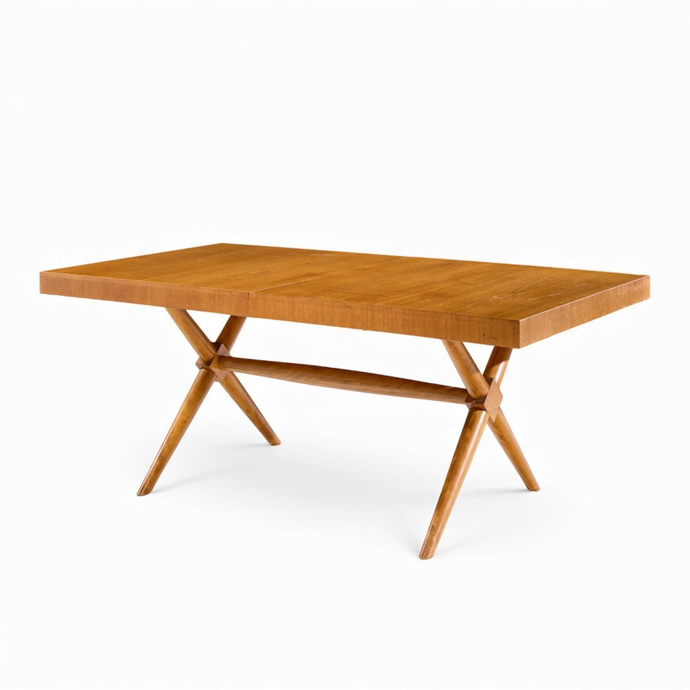Robsjohn Gibbings for Widdicomb Bleached Mahogany X Based Dining Table