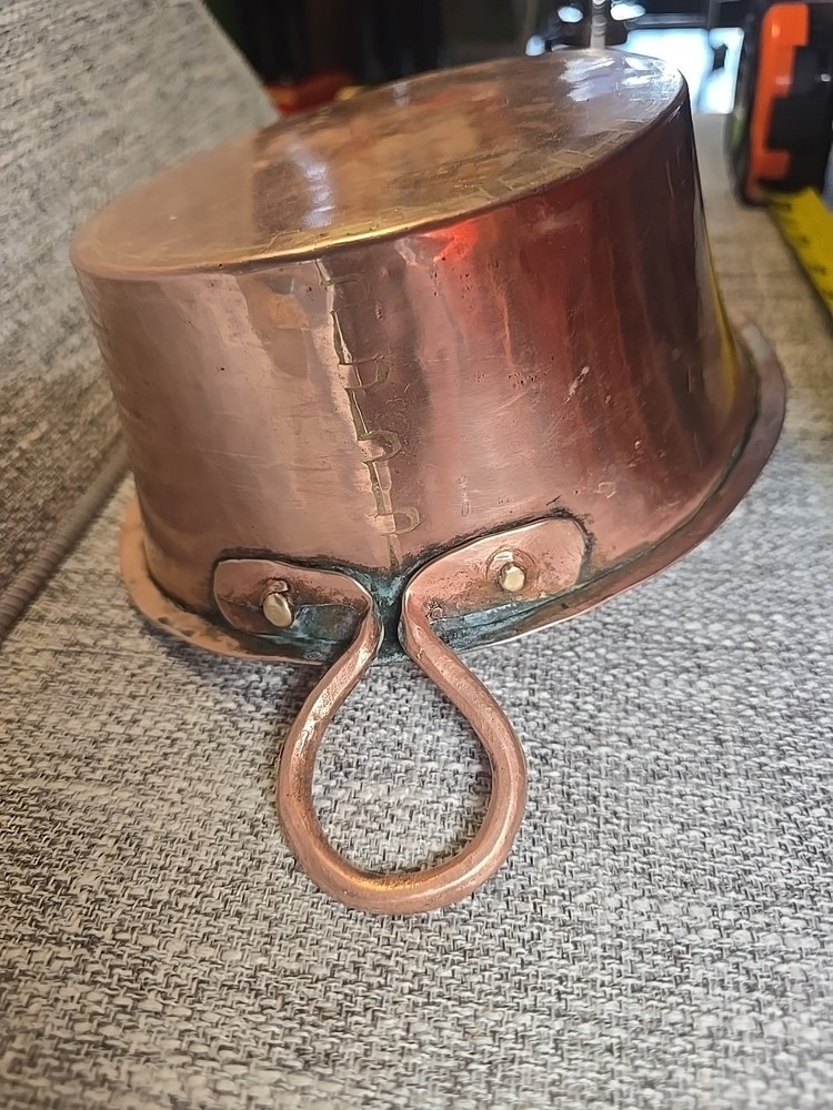 Copper Pan With Brass Handles Vintage
