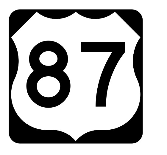 US Route 87 Sticker Decal