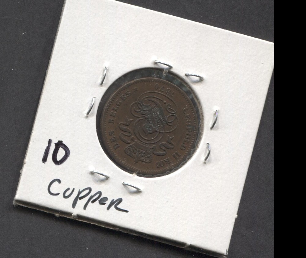 1870-Belgium-VF/ 2 Cents