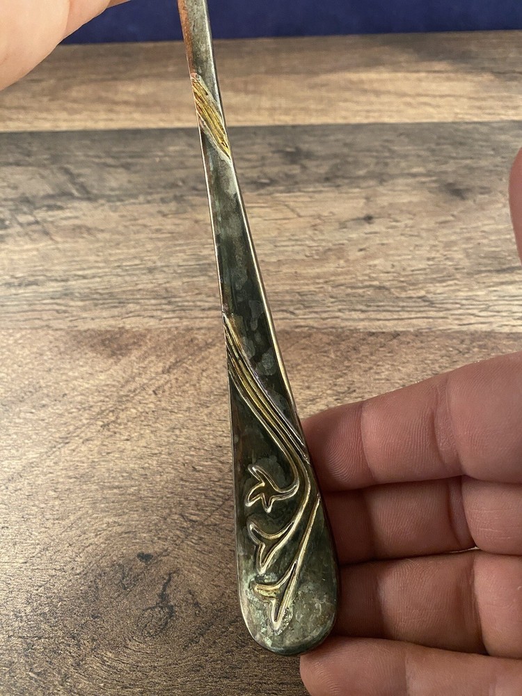 Spaghetti Pasta Server Silverplated Wrapped Vine Leaf Design Unknown Pattern