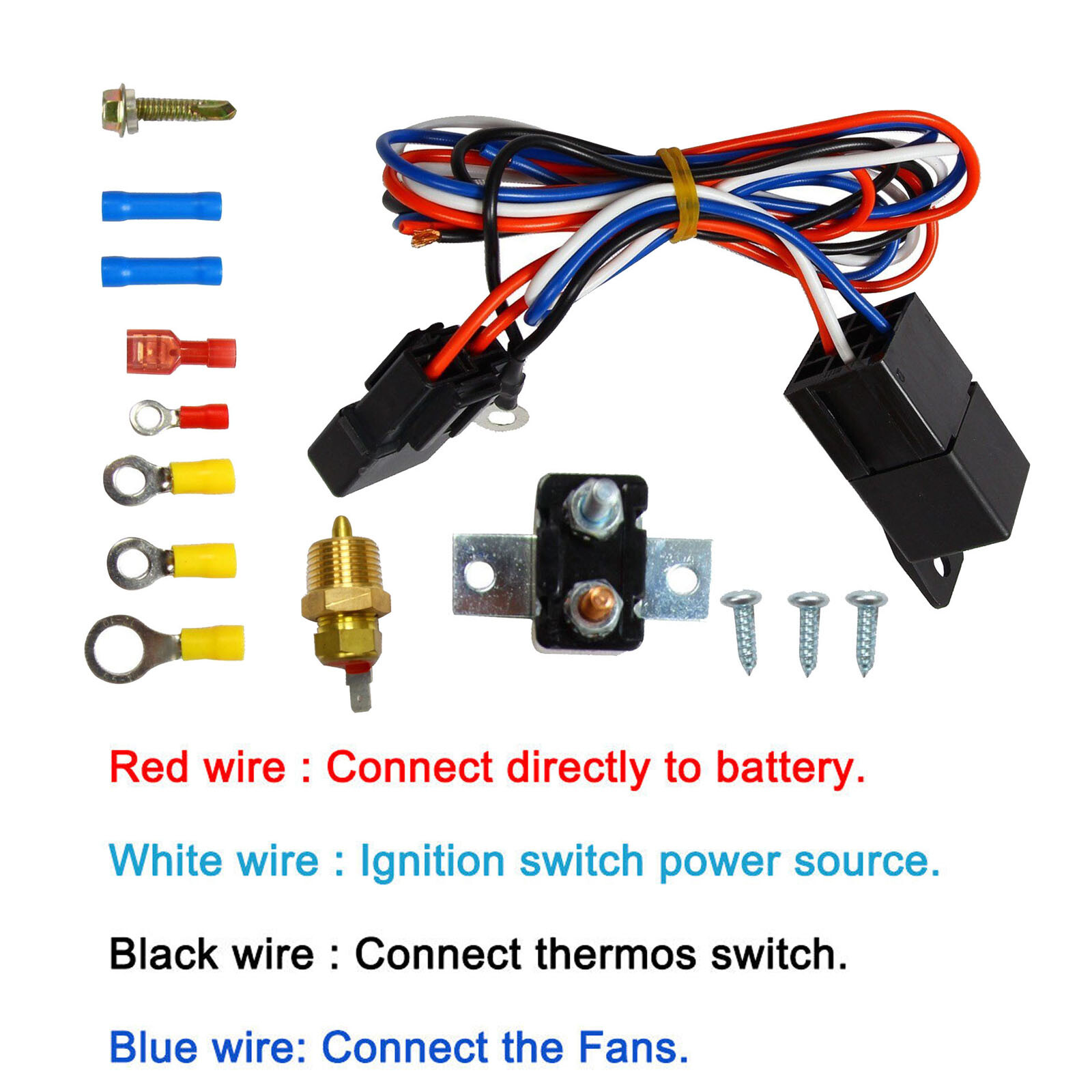 Aluminum Radiator + Shroud Fan Relay Kit For 1991-2001 Jeep Cherokee XJ Comanche