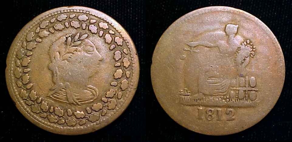 CANADA 1812 Tiffin Halfpenny Token