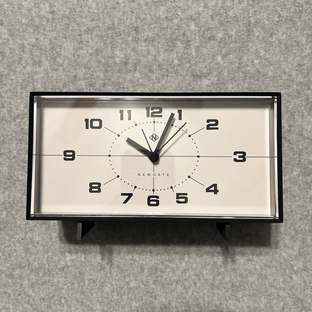 NEWGATE® Wideboy Alarm Clock | Rectangular Retro Mocha Brown & Cream