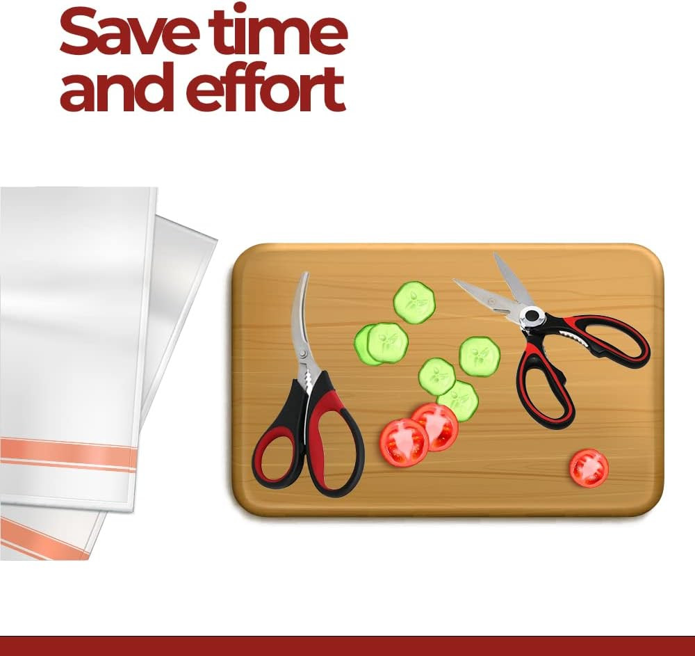 Professional Kitchen Scissors | 2-Pack Ultra Sharp Stainless Steel Kitchen Shear