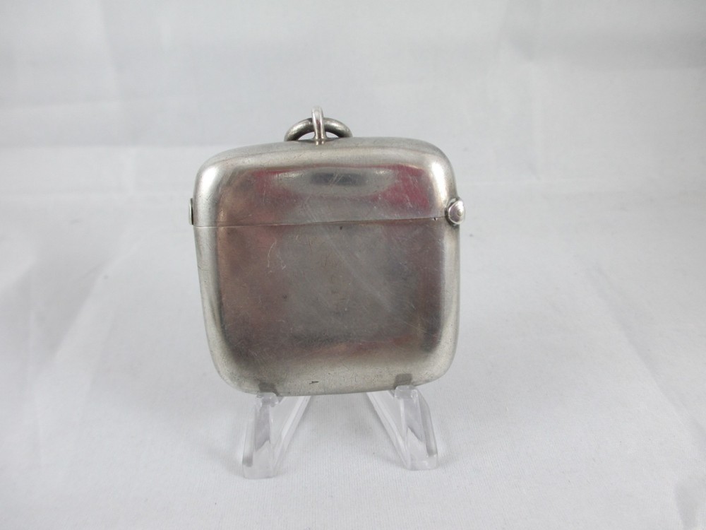 LARGE & HEAVY SOLID SILVER, VICTORIAN VESTA CASE, WILLIAM NEALE, BIRM 1893