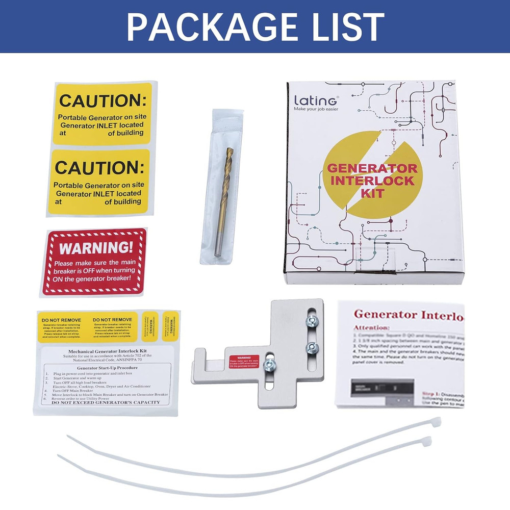 Generator Interlock Kit for Siemens/Murray 150-200 Amp Panels, Silver