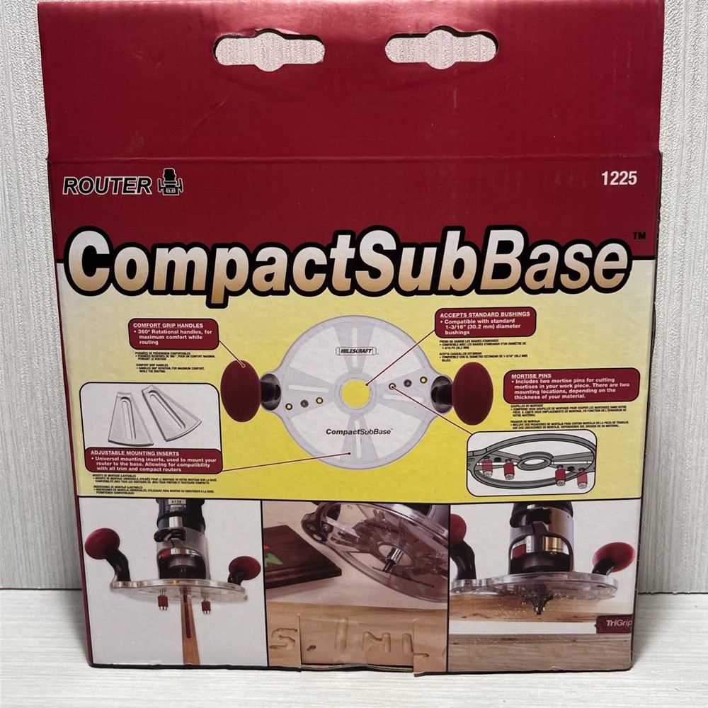 Milescraft 1225 Compact Sub Base - Universal Sub Base for Compact / Trim Routers