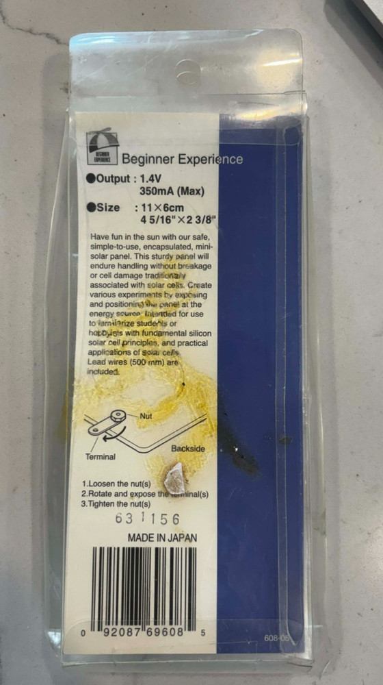 OWI Solar Battery OWI-608-06 Beginner's Experience