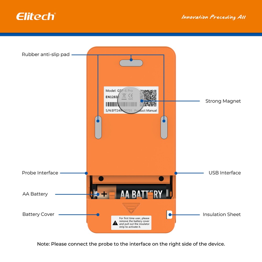 Elitech Bluetooth Temperature Humidity Data Logger Vaccine Recorder GSP-6Pro