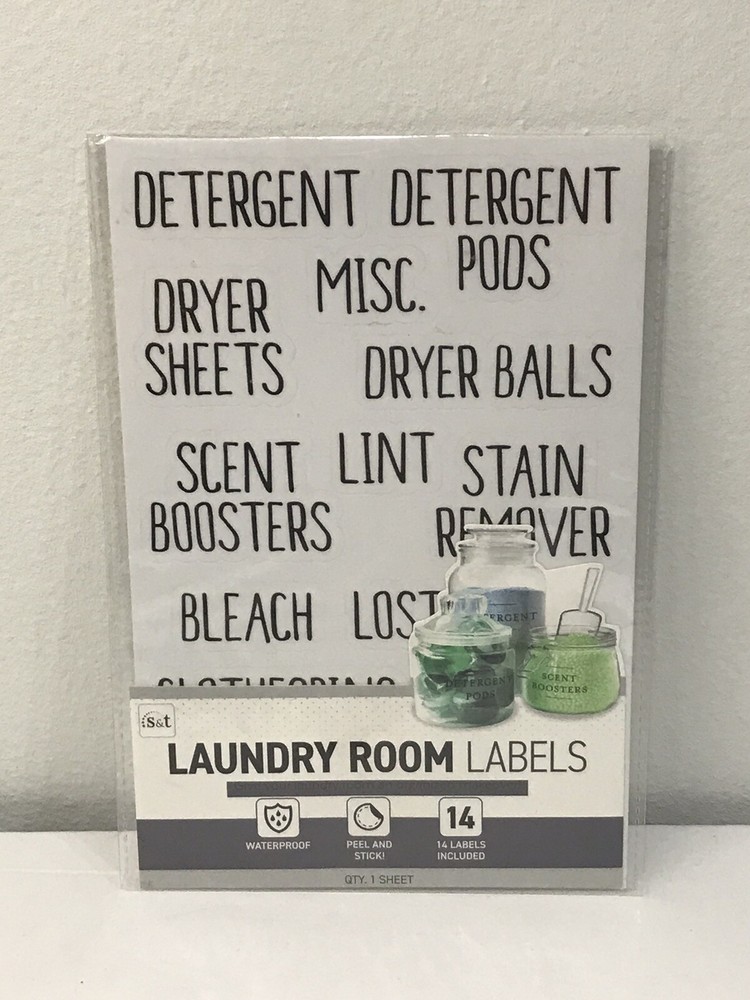 Laundry Room Labels Container Stickers Sorting Organizing Waterproof