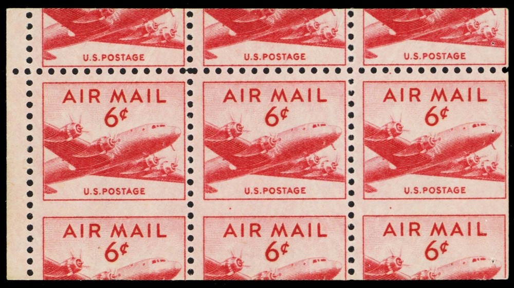 C39a, Mint NH 6¢ Massive Miscut Booklet Pane Error! - Stuart Katz