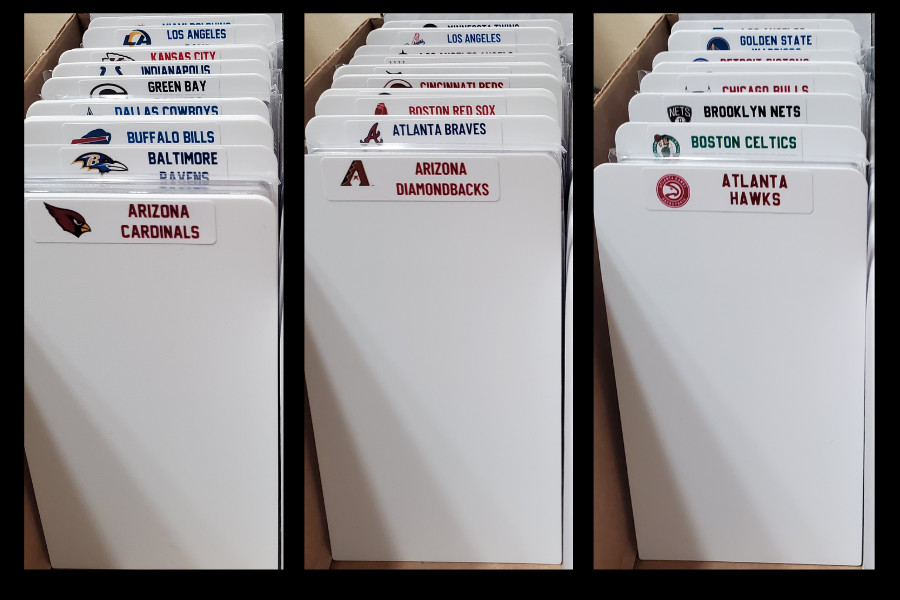 BUNDLE - 3 League GRADED Size Dividers - *NFL *MLB *NBA !