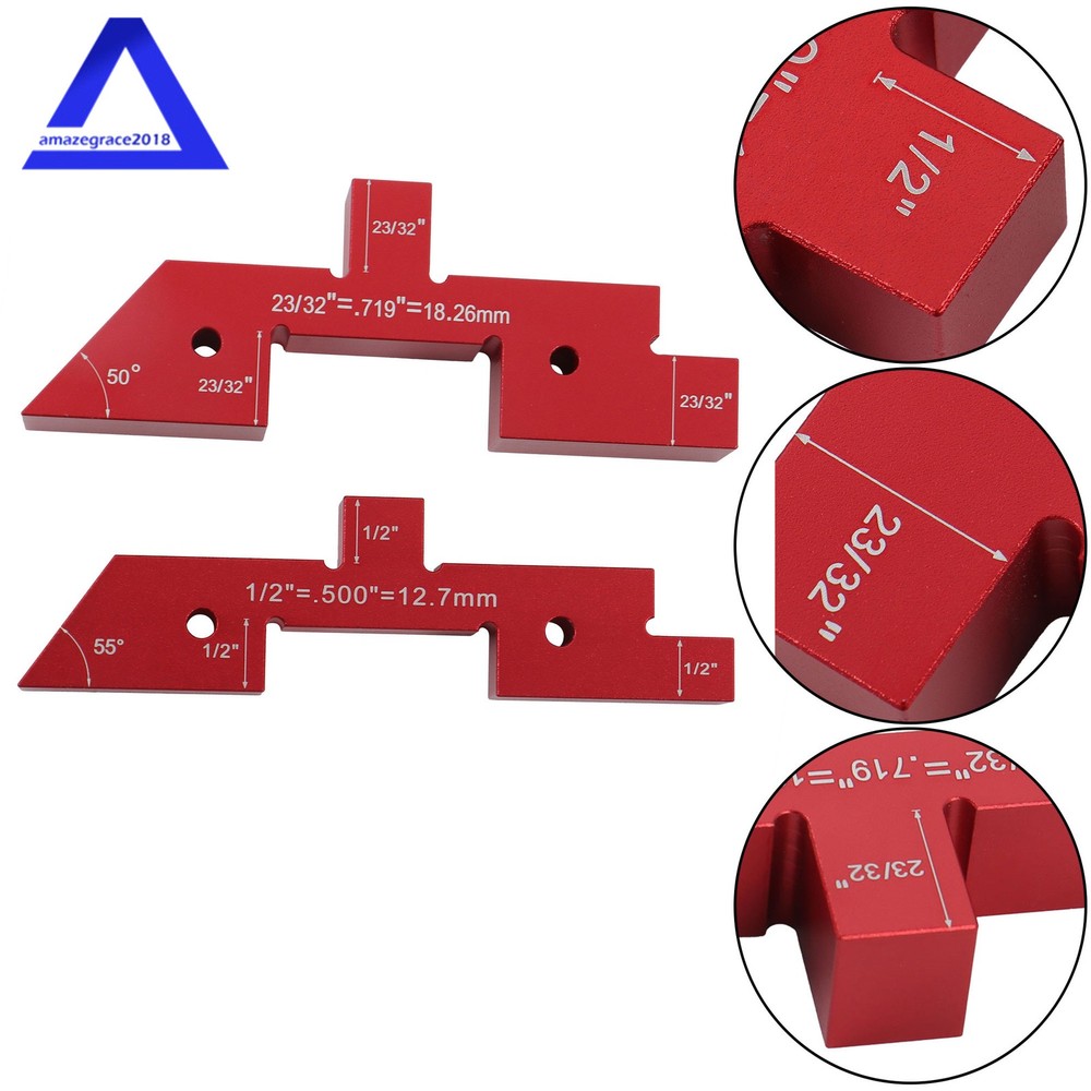 Precision Aluminum Setup Blocks Height Gauge Router Table Setup Bars 14PCS
