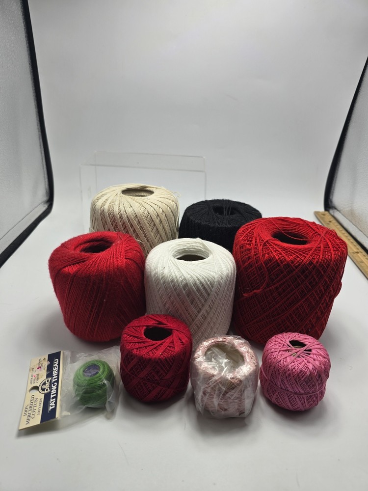 Crochet Thread Yarn. Different Sizes Crafting Decor