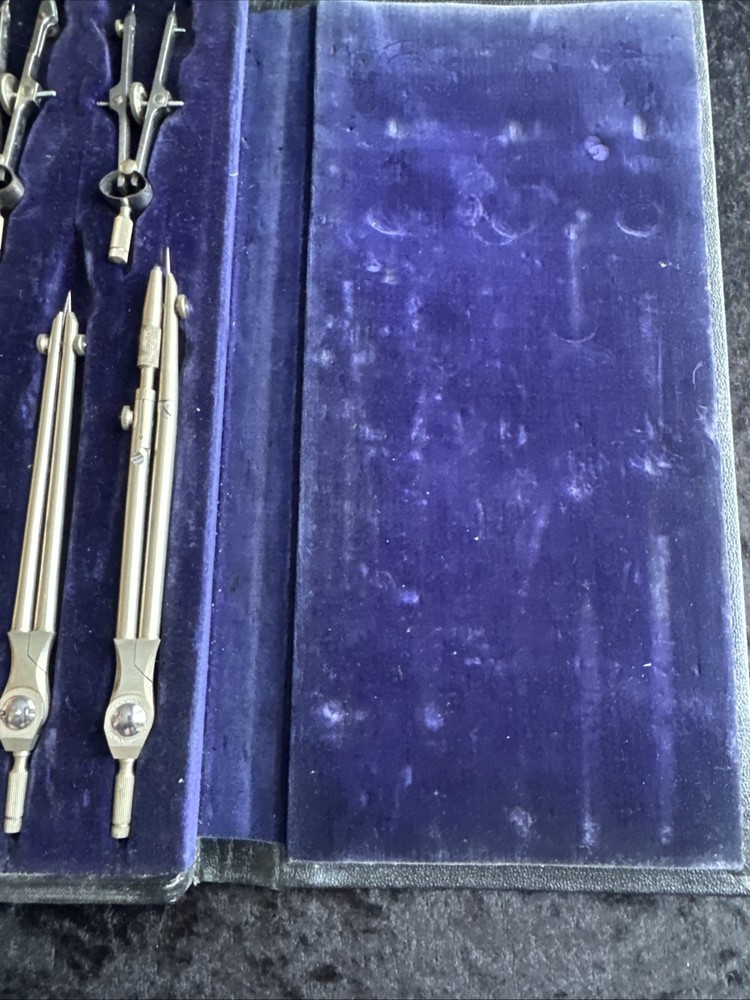 vintage lee guinness technical drawing set