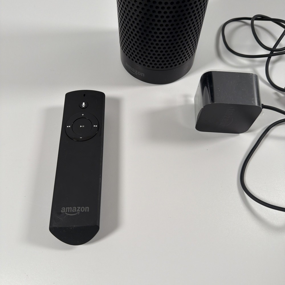 Amazon Echo 1st Gen w/ Remote & Holder– Tested/Reset