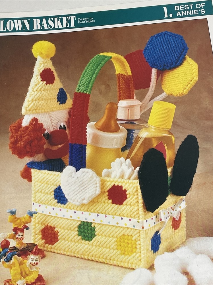 Clown Basket Annie's Plastic Canvas Pattern