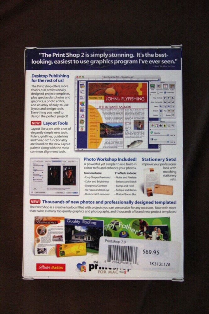 Broderbund - The Print Shop for Mac Version 2 Software Mackiev Mac OS