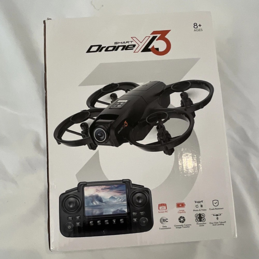 YLR-C YL3 Quadcopter Drone with Camera, Controller, Black, Crash Resistant
