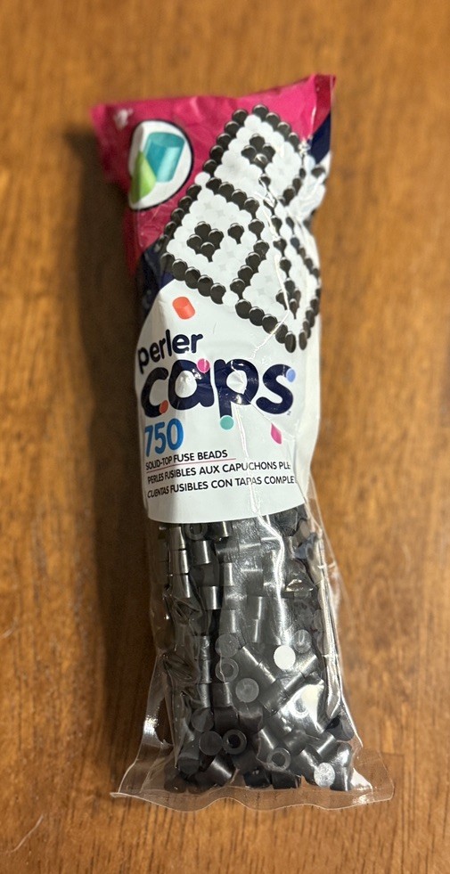 750 Count Perler Caps Beads - Black