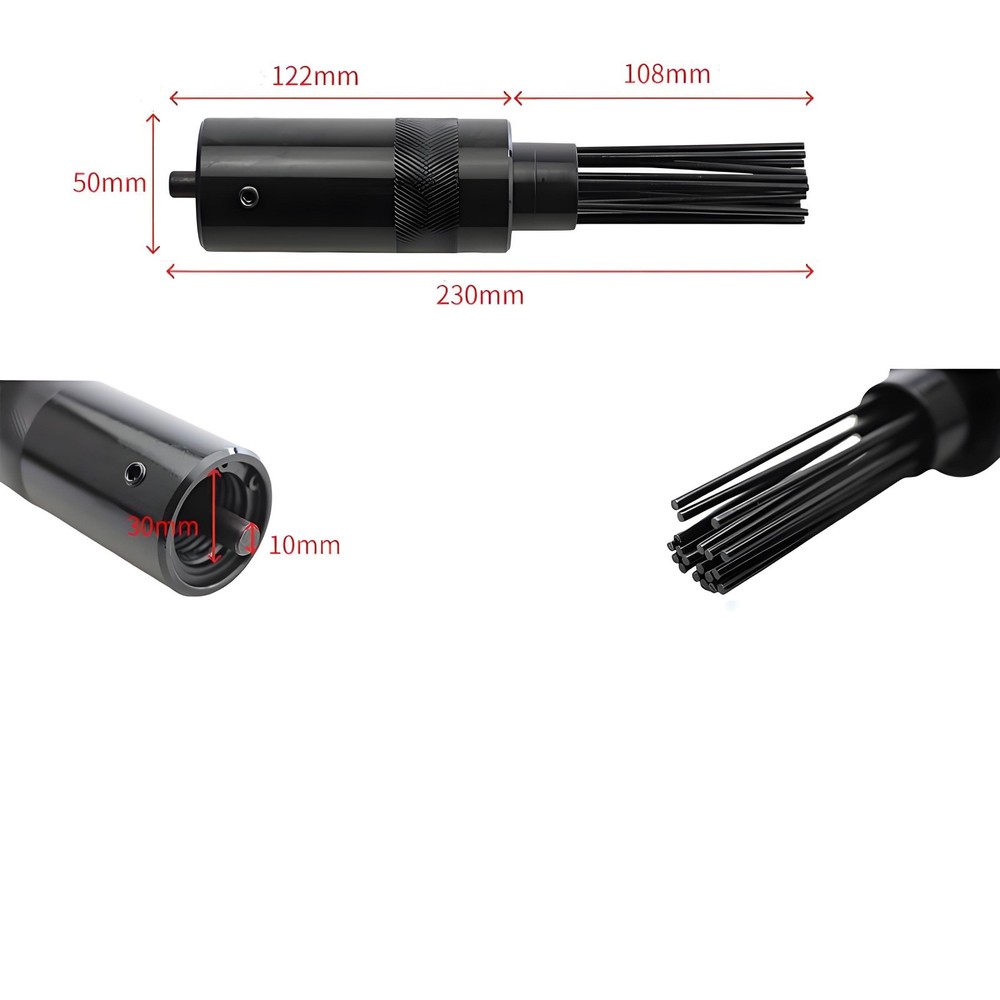 Pneumatic Needle Scaler Head with 19 Needles 3mm Rust Removal Tool Attachment