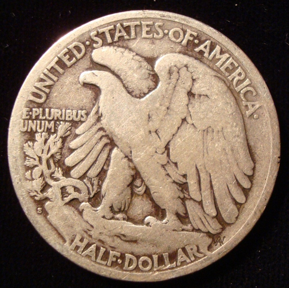 1921-S Walking Liberty Half dollar