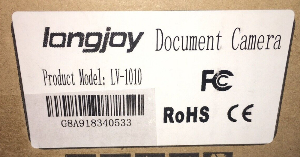 Longjoy Digital Portable Overhead USB Document Camera LV-1010 in box silver