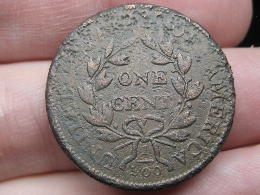 1801 United States Draped Bust Large Cent- Fine/VF Reverse Details