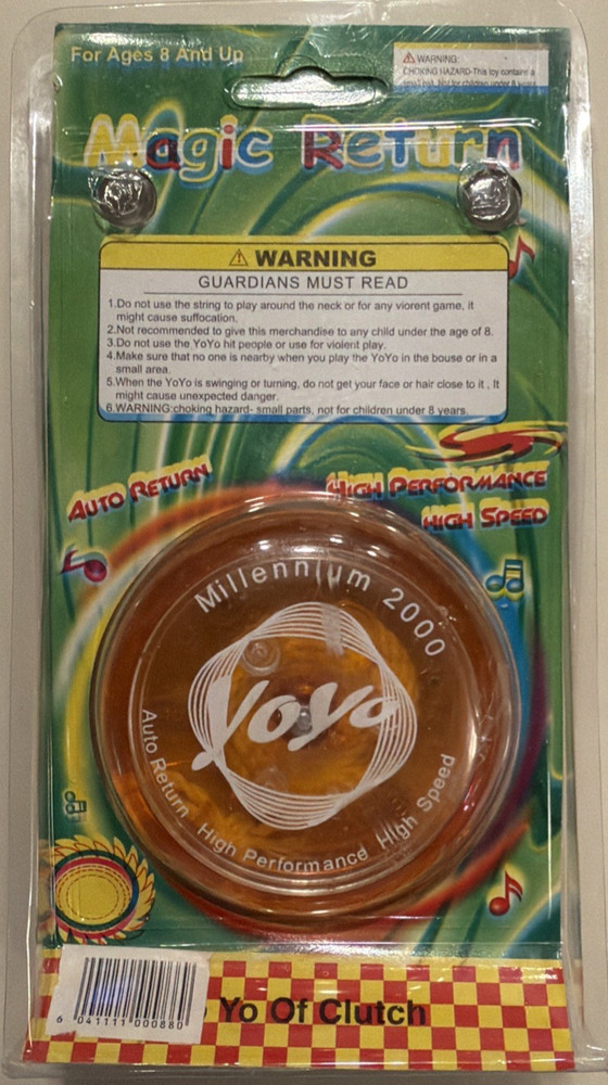 Millennium 2000 Spring Loaded High Performance Orange Yo-Yo - Jumbo Magic Return