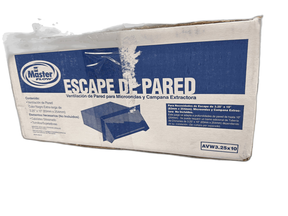 Master Flow 3-1/4 in. x 10 in. Rectangular Appliance Wall Vent