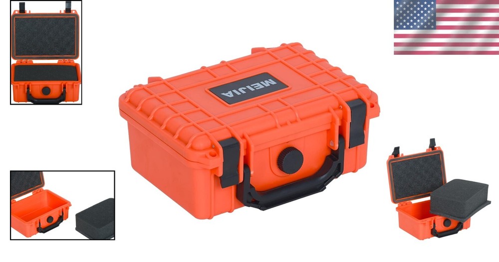 MEIJIA Waterproof Case with Foam Insert - 8.12" Compact Design for Drones