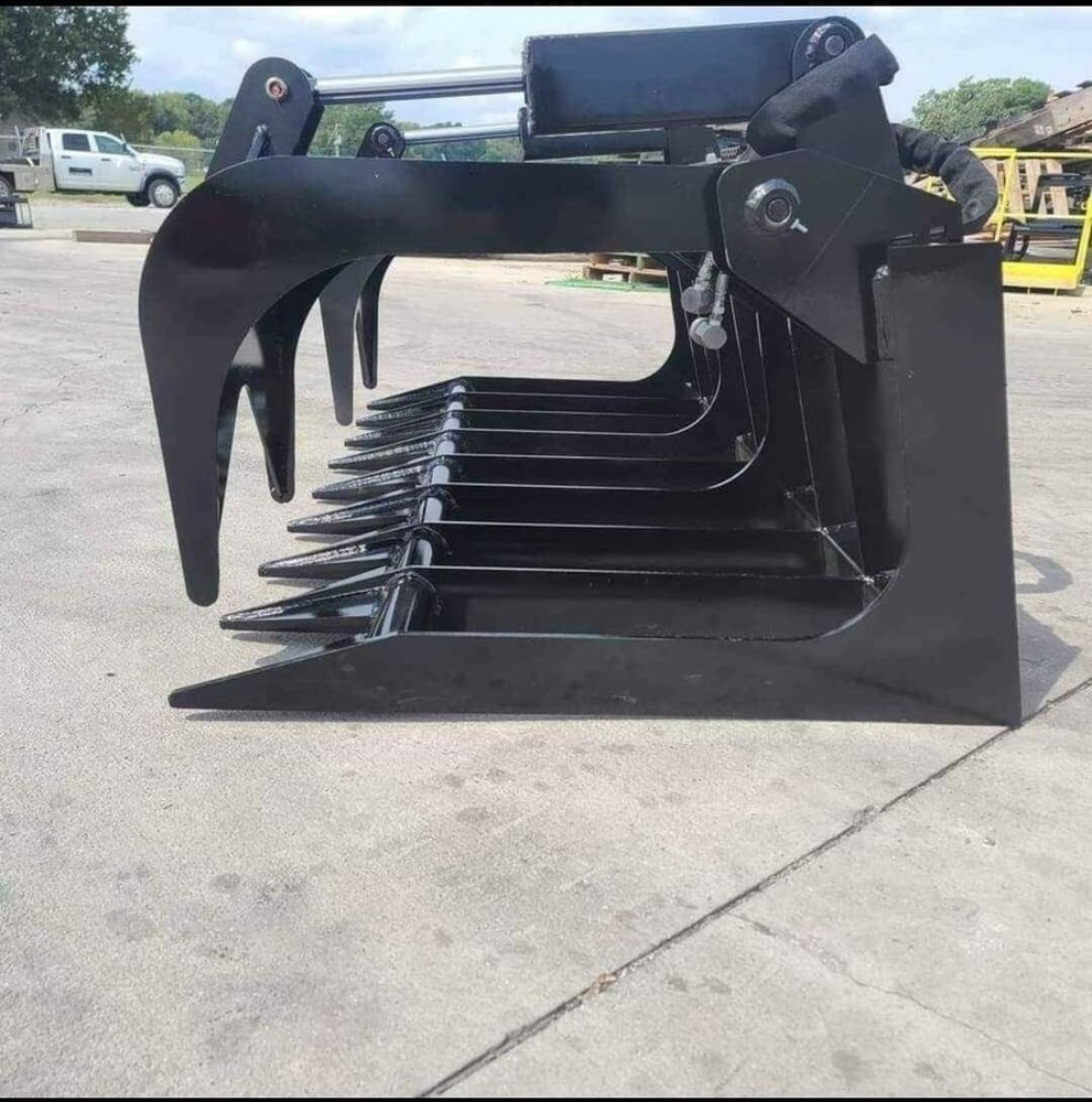 72" Heavy Duty Root Grapple Bucket Attachment For Skid Steer Loader