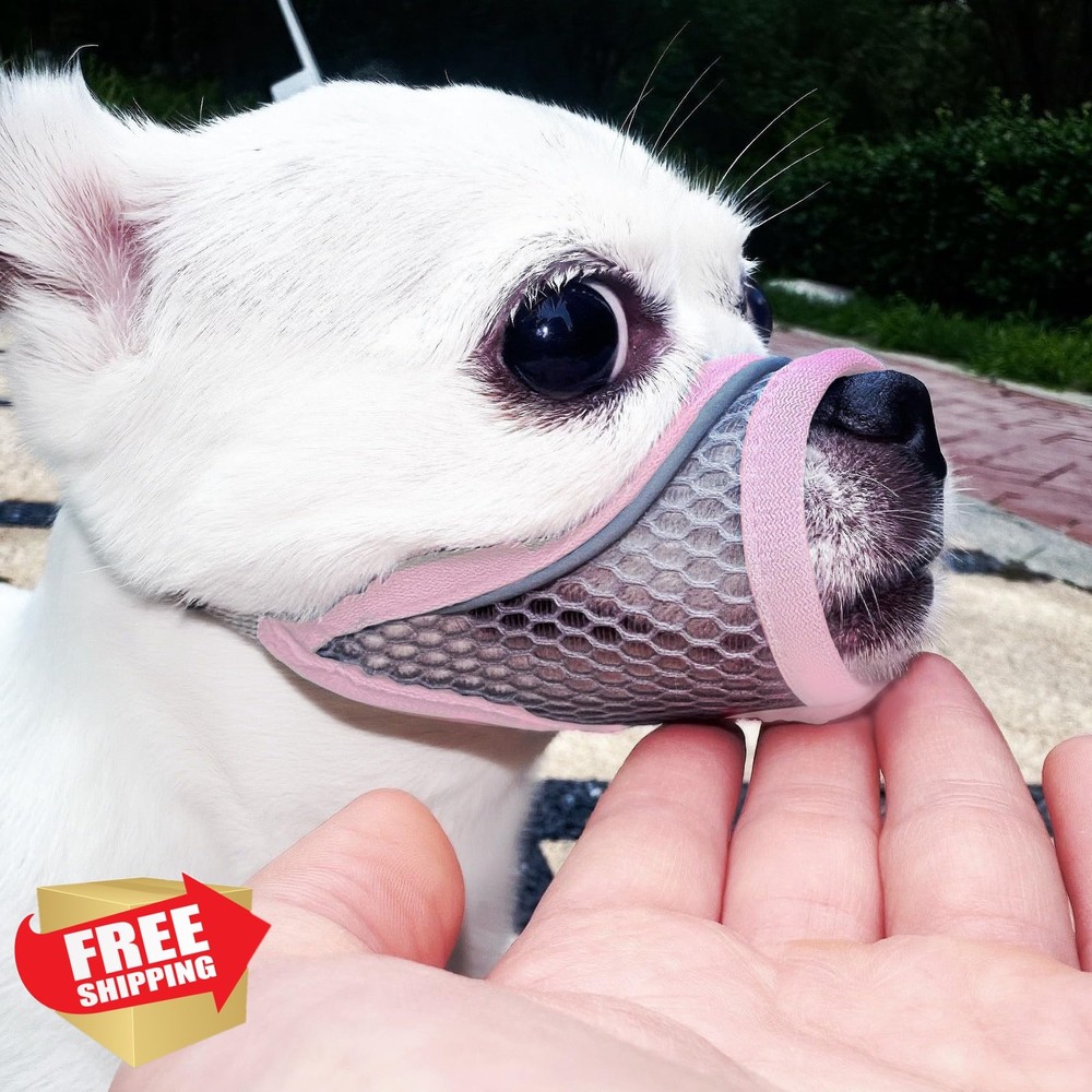 Pink M Soft Mesh Dog Muzzle Small Dog