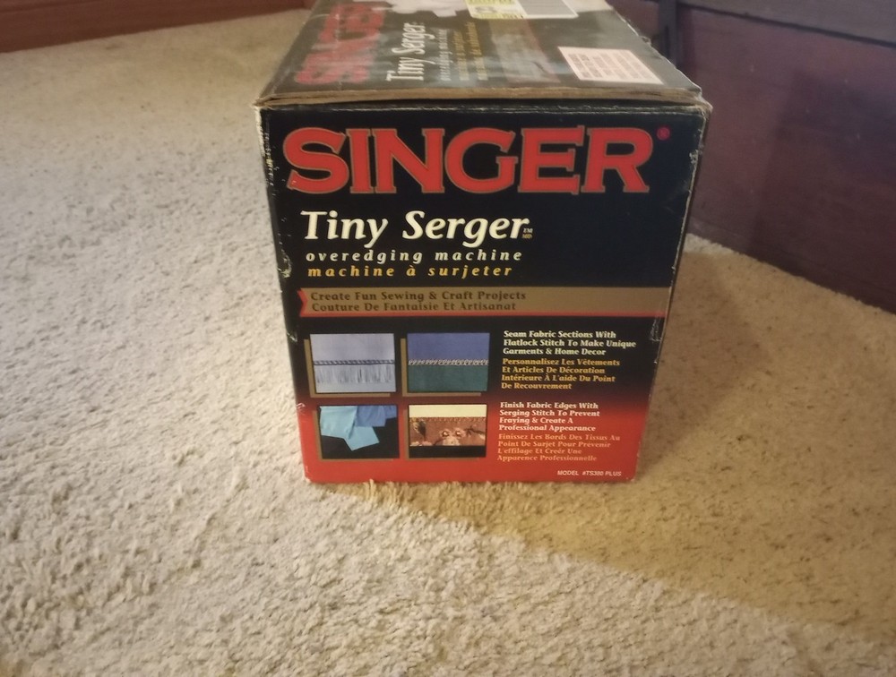 Singer TS-380 + Tiny Serger Machine W/ Box, Pedal, String, Manual (Please Read)